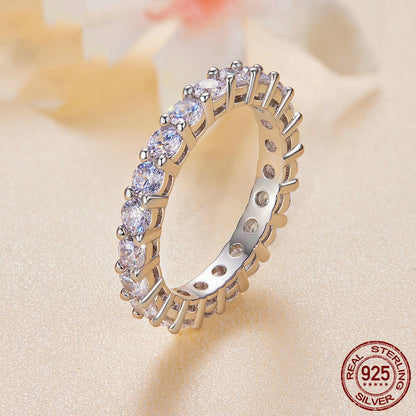 Paired Diamond Shining Mosonite Ring Jewelry DealSniper.net