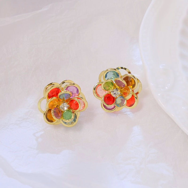 Female Sweet And Simple Small Flower Stud Earrings Jewelry dealsniper-net
