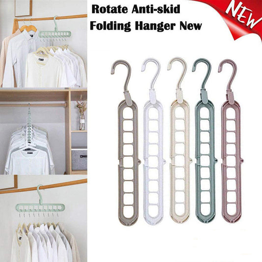 9-hole Clothes Hanger Organizer Space Saving Hanger House DealSniper.net