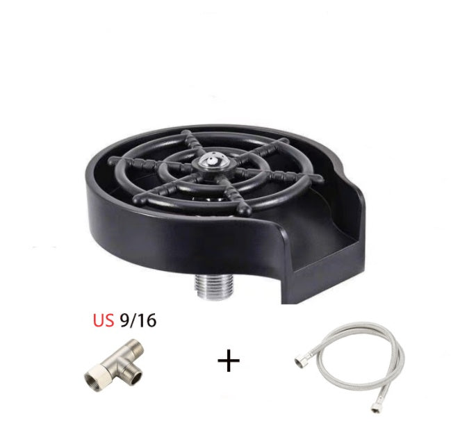 High Pressure Automatic Stainless Steel Glass Washer Kitchen DealSniper.net Black Black set