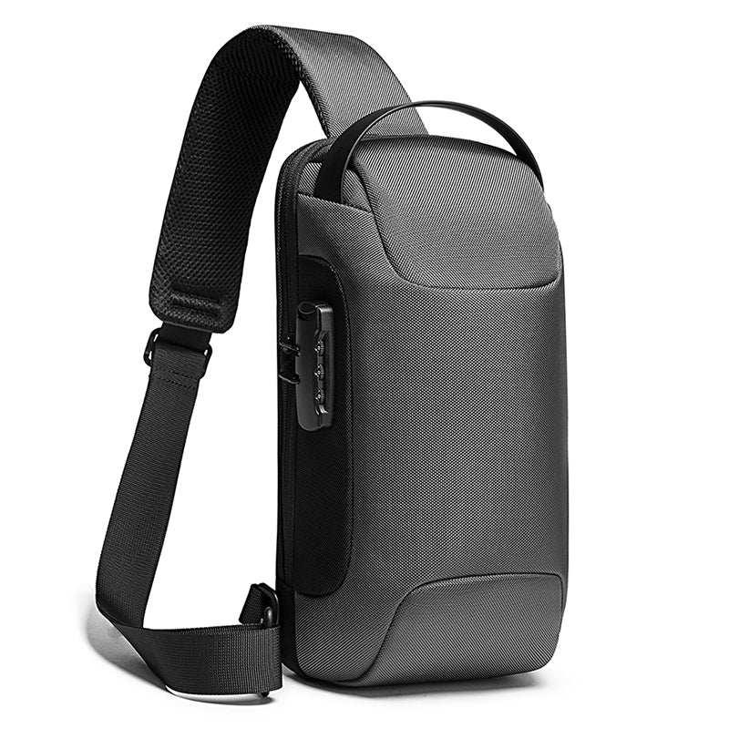 Men's Business Messenger Waterproof Shoulder Bag Men dealsniper-net Grey