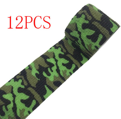 Camouflage Non-woven Elastic Bandage (Self-adhesive) Outdoor DealSniper.net 9style 5cm 12PCS