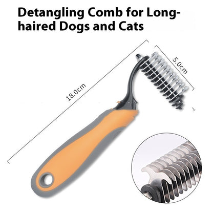 Pets Fur Knot Cutter Dog Grooming Shedding Tools Pets Gym From House AD903 Small Orange