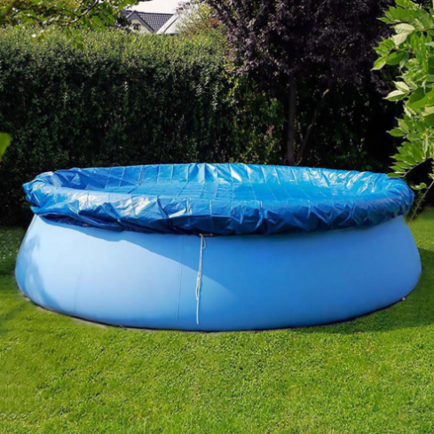 New Swimming Pool Cover 183CM Blue Cloth Round Mat Kids dealsniper-net 183cm