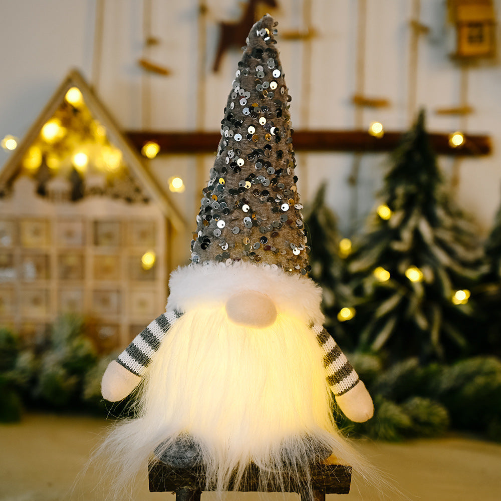 Doll Christmas Glowing Faceless Doll Ornaments Holidays DealSniper.net Grey