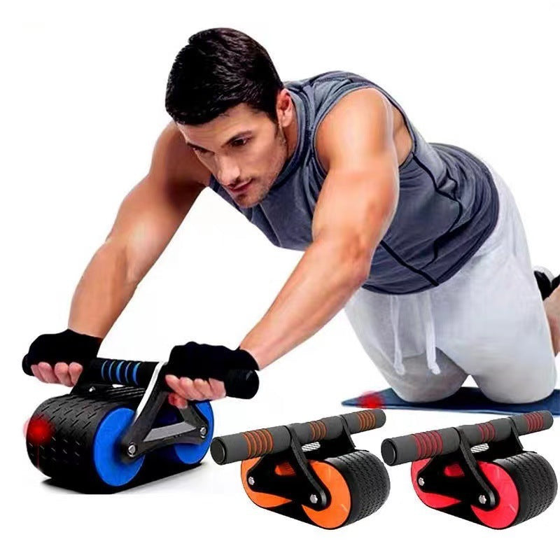 Double Wheel Abdominal Exerciser Women Men Automatic Rebound Sports DealSniper.net