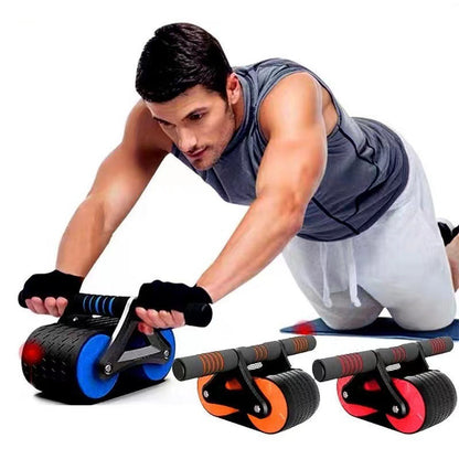 Double Wheel Abdominal Exerciser Women Men Automatic Rebound Sports DealSniper.net