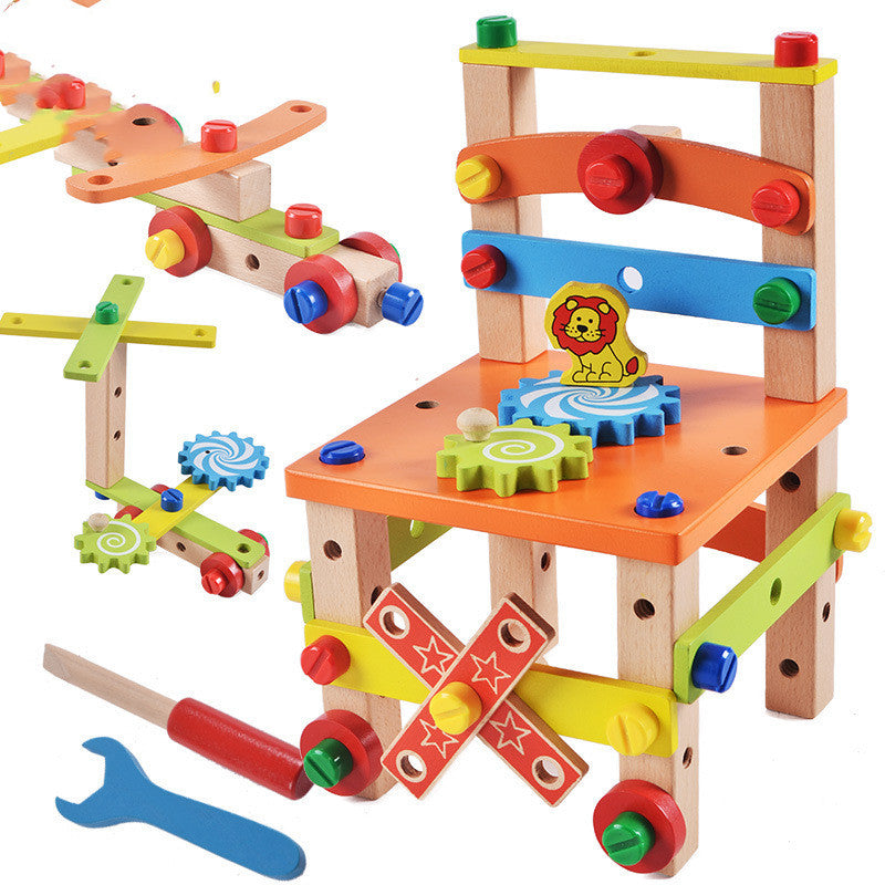 Children's Chair Building Block Toys Kids DealSniper.net