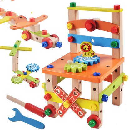 Children's Chair Building Block Toys Kids DealSniper.net