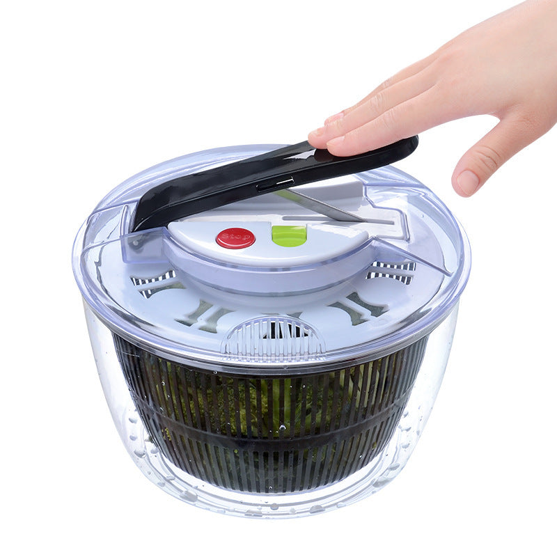 2-in-1 Washing Dehydrating Press Salad Bowl Kitchen dealsniper-net Black