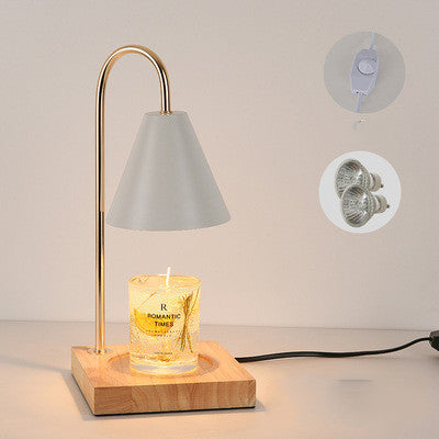 Log Aromatherapy Melting Wax Lamp Candle Essential Oil Home Decor dealsniper-net Logs and white lampshades US