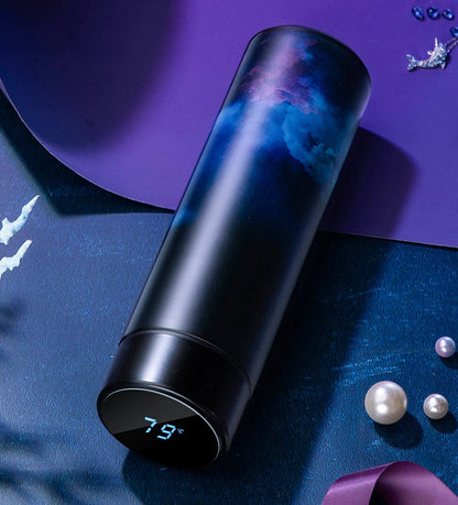 Stainless steel vacuum flask LED touch display temperature