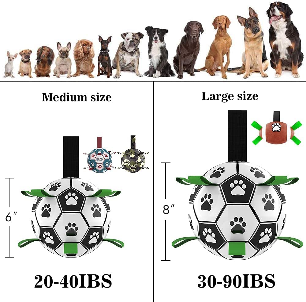 Interactive Dog Football Toy Soccer Ball Inflated Training Toy For Dogs