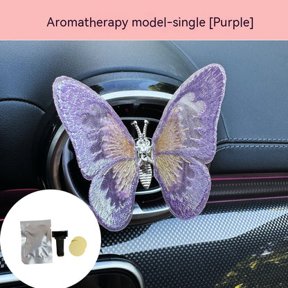 Moving Embroidery Butterfly Center Console Air Outlet