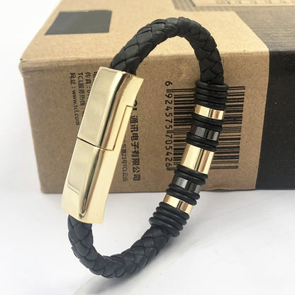 New Creative Bracelet Charging Line Jewelry Gym From House Gold Android interface 20CM