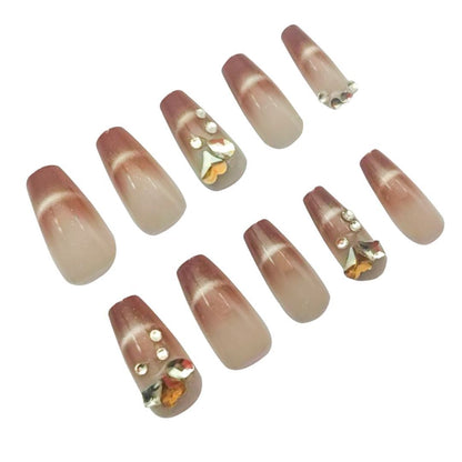 The Heart-shaped Nail Plates Are Light Dark Red