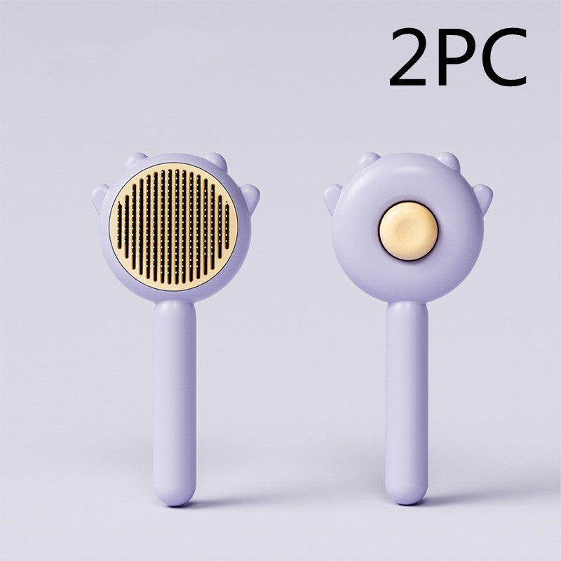 Cat Comb Massage Pet Magic Combs Hair Removal Scratcher Pets dealsniper-net Purple 2PC