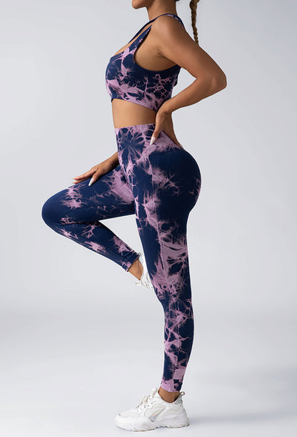 3 Pack Women Seamless Yoga Pants Tie Dye Leggings Women dealsniper-net