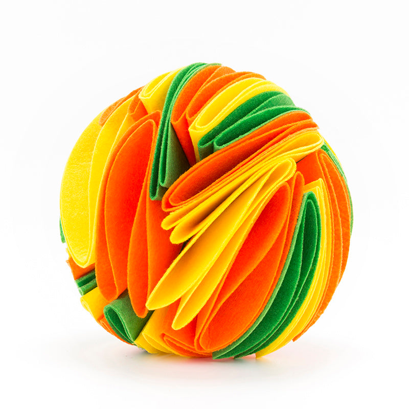 Foldable Dog Snuffle Ball Dog Training Toys Increase IQ Pets dealsniper-net L Yellow orange green