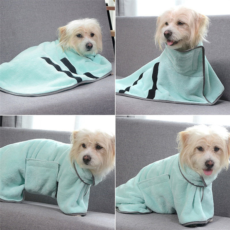 Quick-drying Pet Absorbent Towel Dog Bathrobe Pet Dog Pets dealsniper-net