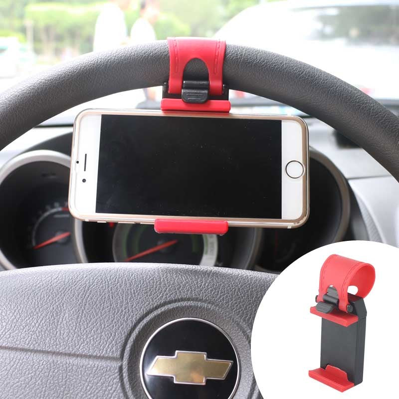 Car Steering Wheel Phone Clip Mount Holder