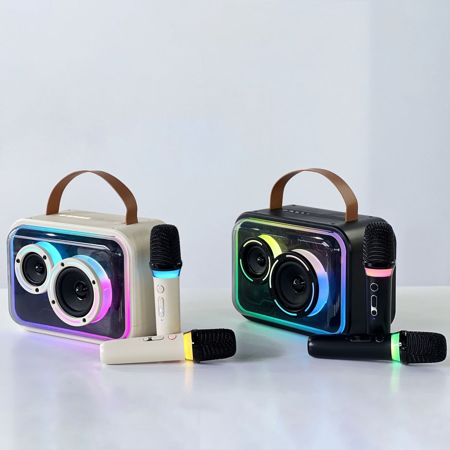 Bluetooth-compatible Speaker Colorful RGB Portable Karaoke Electronics dealsniper-net