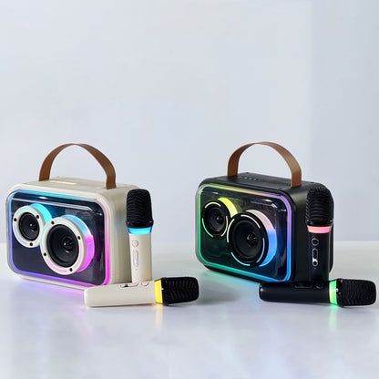 Bluetooth-compatible Speaker Colorful RGB Portable Karaoke Electronics dealsniper-net