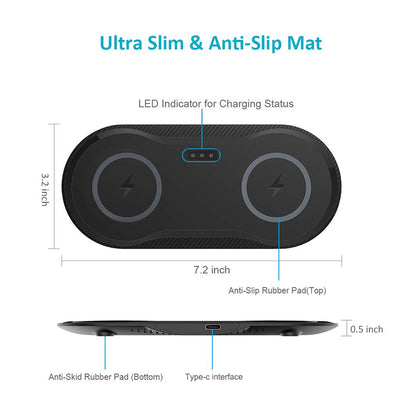 Wireless Charger Dual Mobile Phone Charger Electronics Gym From House