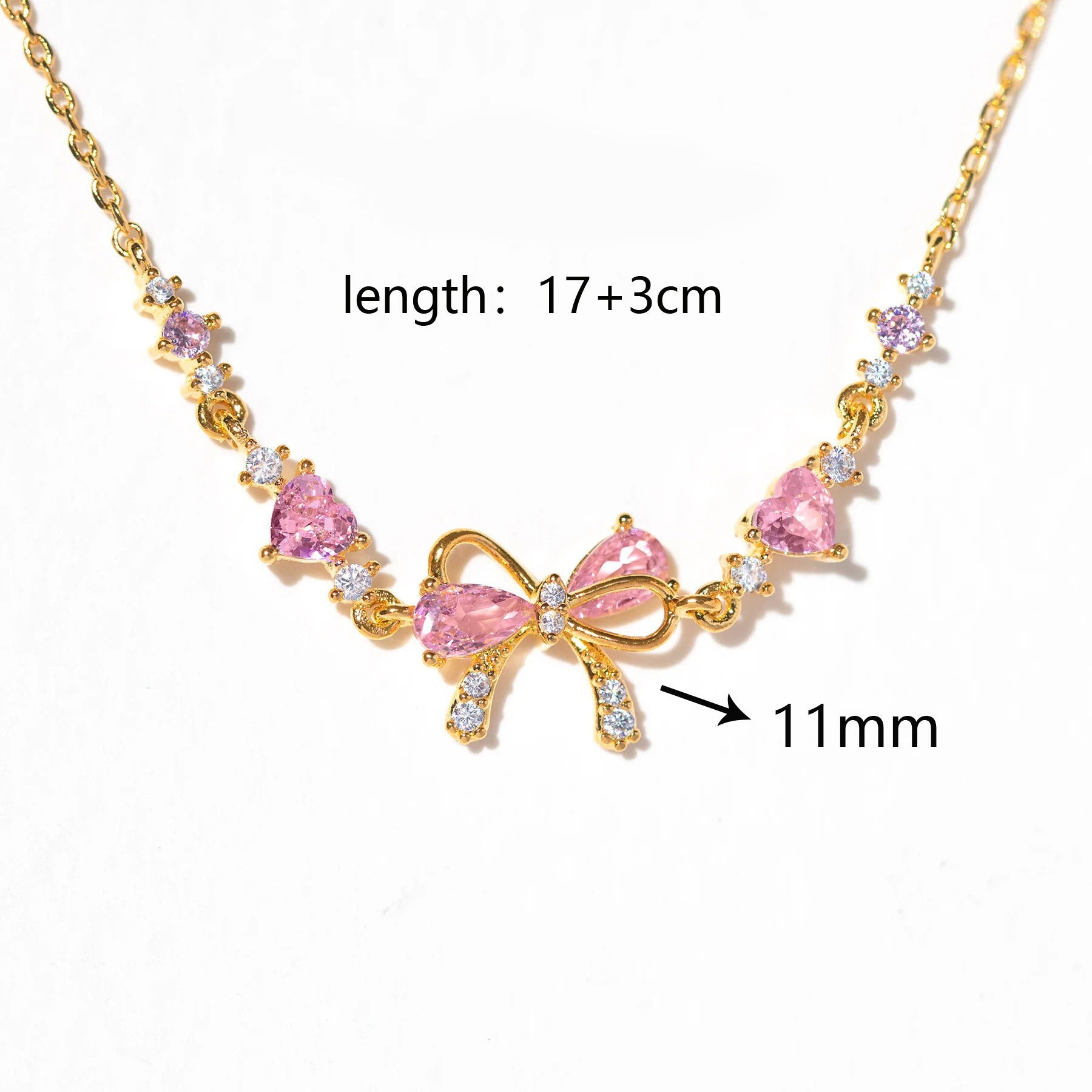 Sweet Bow Heart Rhinestone Bracelet Y2K Ins Fashion Jewelry dealsniper-net