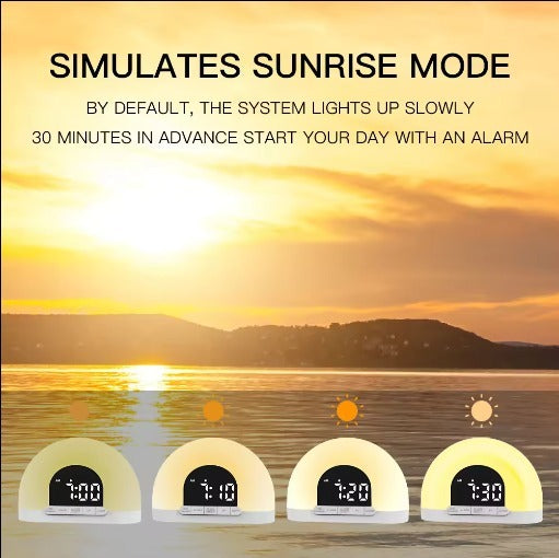 New Popular Snooze Function Sunrise Wake Up Light Alarm