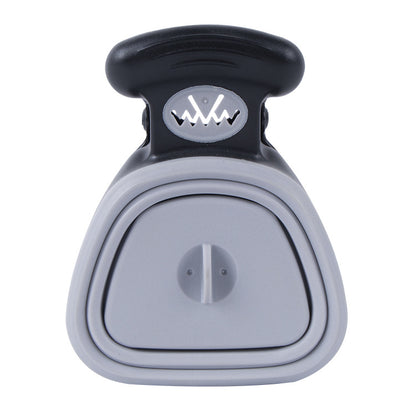 Dog Pet Travel Foldable Pooper Scooper With 1 Roll Pets Gym From House Grey L