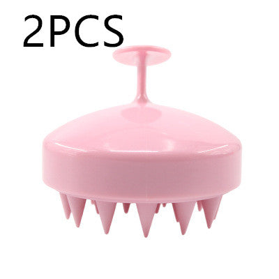 Silicone Brush To Clean The Scalp And Massage The Blood Meridians Beauty DealSniper.net Pink2PCS