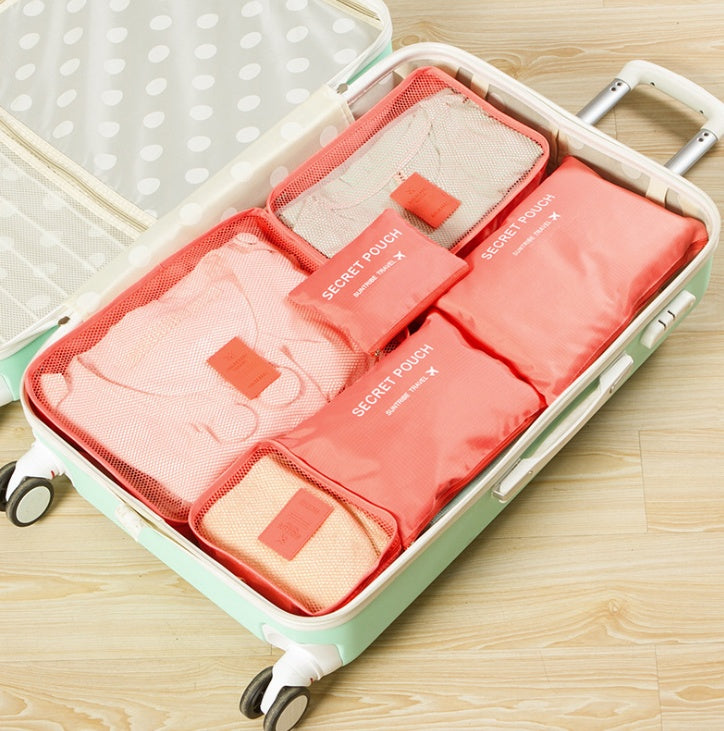 Durable Waterproof Nylon Packing Cube Travel Organizer Bag Women dealsniper-net Watermelon red