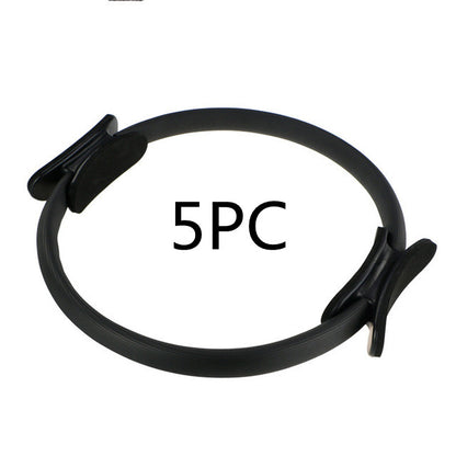 Yoga Fitness Pilates Ring Women Girls Circle Magic Dual Exercise Sports dealsniper-net Black 5PC