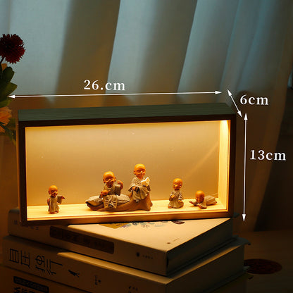 Bedside Night Light Box Astronaut Small Decoration Home Decor dealsniper-net Little monk USB