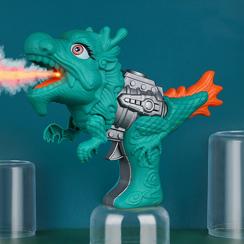 Dinosaur Sound Fire Spray Gun Tyrannosaurus Rex Triceratops Sound Light Summer Outdoor Disinfection Safe Gun Kids Toy Portable Kids dealsniper-net Cyan Chinese Dragon