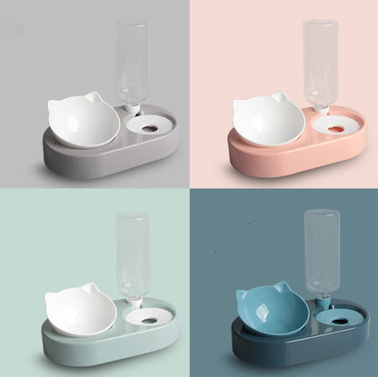 Two-in-One Pet Bowl Water Dispenser Automatic Water Bowl Pets Gym From House