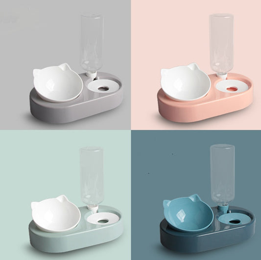 Two-in-One Pet Bowl Water Dispenser Automatic Water Bowl Pets Gym From House