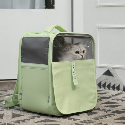 Portable Large-capacity Backpack For Pets Pets dealsniper-net Green