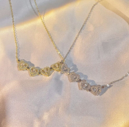 Retro Magnetic Folding Heart Shaped Four Leaf Clover Chain Gifts Holidays dealsniper-net