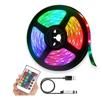 LED Strip Lights RGB 2835 Bluetooth Control USB Flexible House BlenderJuice.com CJ 24Key Control 1M EU