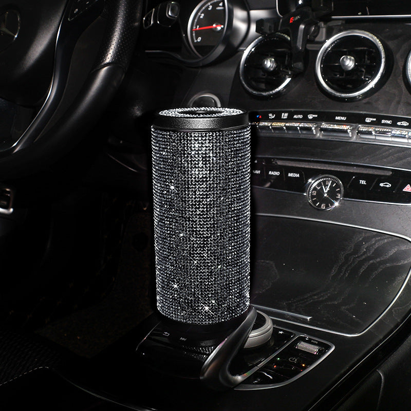 Round Rhinestone Paper Tube For Vehicle-mounted Car Diamonds Vehicle DealSniper.net Black