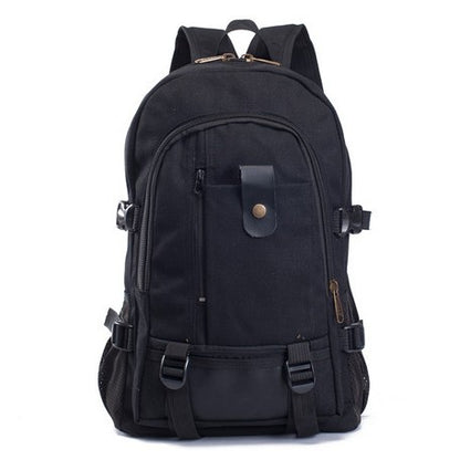 Men's Backpacks Canvas Backpack Student Bags Men DealSniper.net black