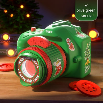 New Year Gift Christmas Gift Multifunctional Projector Kids dealsniper-net Christmas Camera 3 Film Green