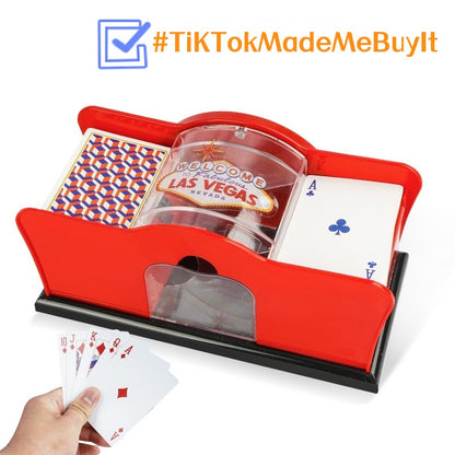 Poker Card Hand Shuffler Easy Hand Cranked Casino Card