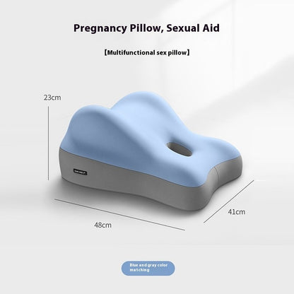 Hip Raised Multifunctional Bedside Sleep With Face Down Artifact Sofa Cushion Health DealSniper.net Blue And Gray Color Matching 41x48x23cm