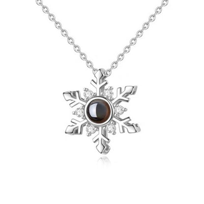 New Snow Projection Necklace For Women Women Gym From House Silver 925sliver 45cm