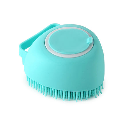 Silicone Dog Bath Massage Gloves Brush Pet Cat Bathroom Cleaning Tool Pets dealsniper-net Green Heartshaped