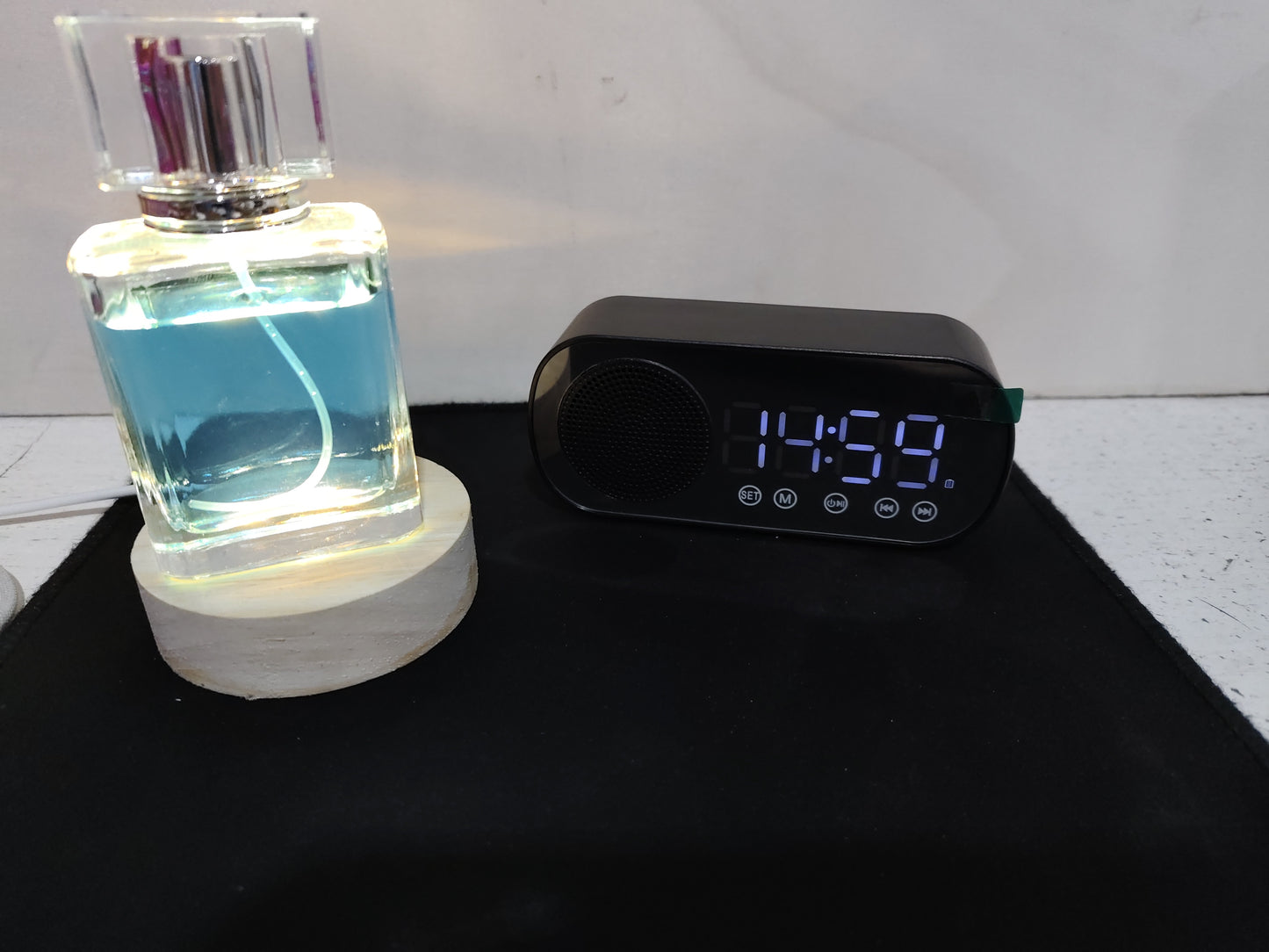 BT Music Alarm Clocks Mirror FM Radio LED Digital Clock 2 Alarm Home Decor dealsniper-net