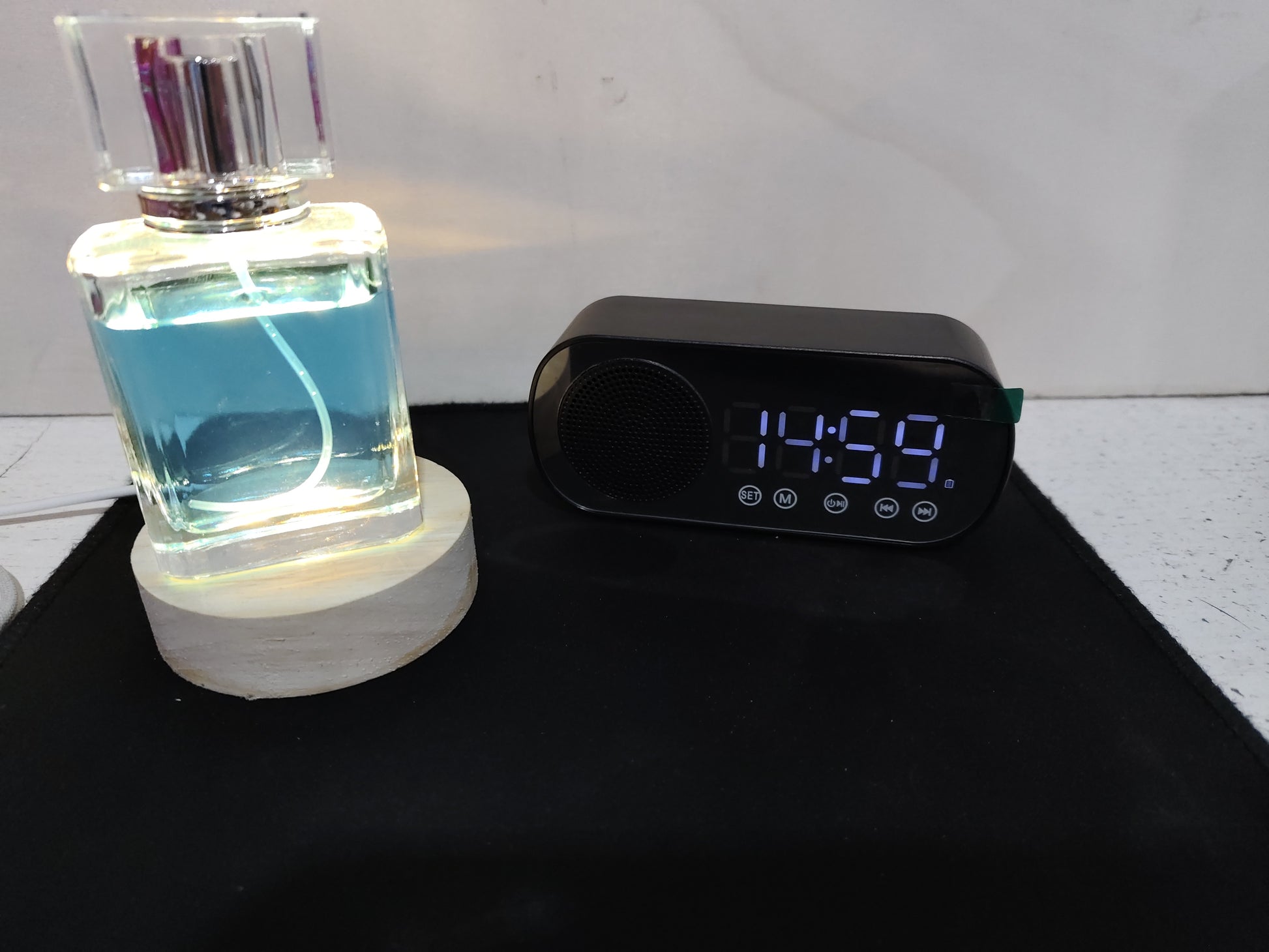 BT Music Alarm Clocks Mirror FM Radio LED Digital Clock 2 Alarm Home Decor dealsniper-net